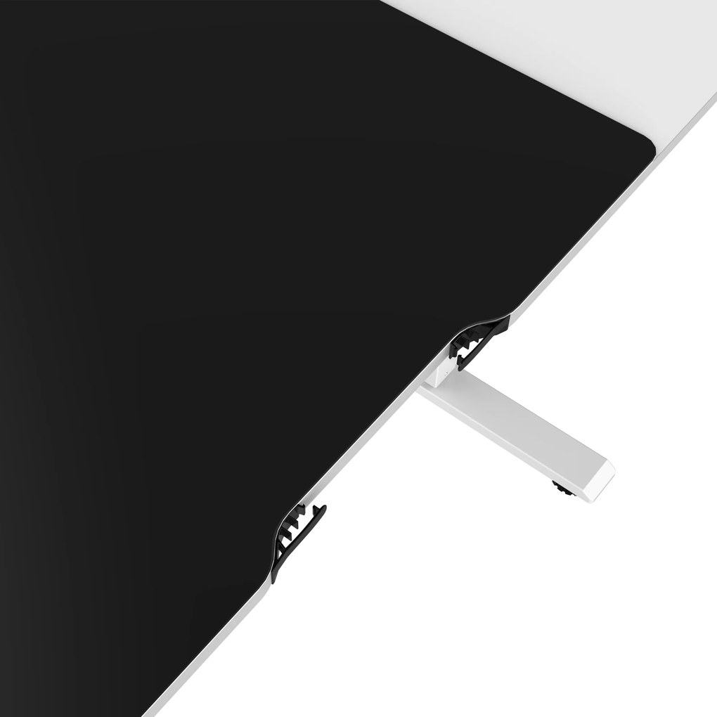 Písací stôl s elektrickým nastavením výšky, biely, 1100x720x600 mm: EGON