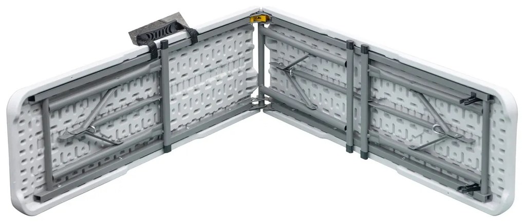 Autronic Záhradná lavička, kov, plast, biela, AZ-K1001 WT