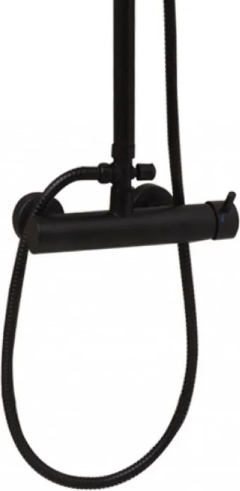 Erga Erga, nástenná sprchová batéria s horným 3/4" pripojením sprchového stĺpu, čierna matná, ERG-YKA-BW.FL-BLK