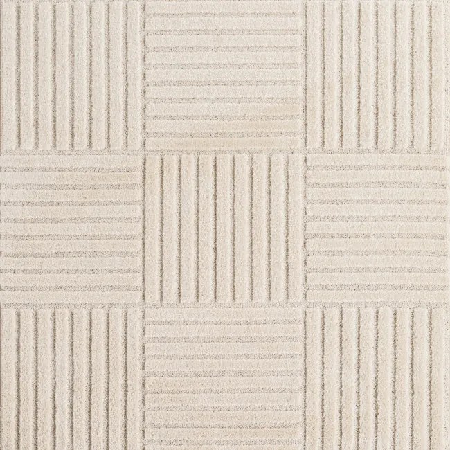 Koberec Square Art 3D krémový kruh