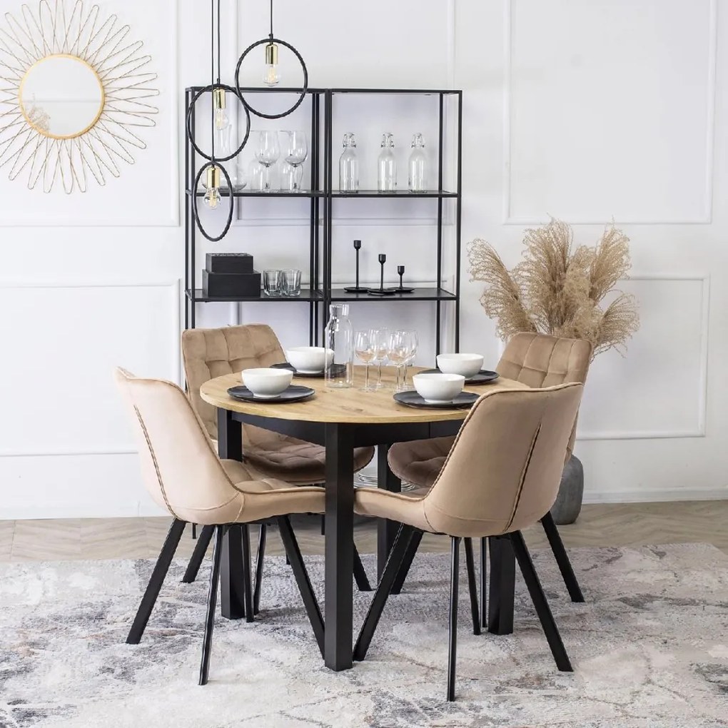 PROXIMA.store - Čalúnená jedálenska stolička RICK FARBA: sivá, MATERIÁL: zamat