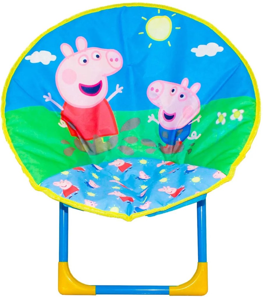 Detské skladacie kreslo PEPPA PIG, modré