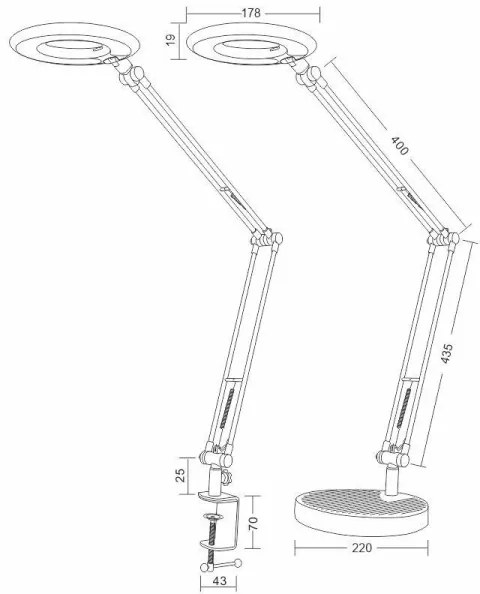 LED Stolná lampa BIANCA LED/8W/230V