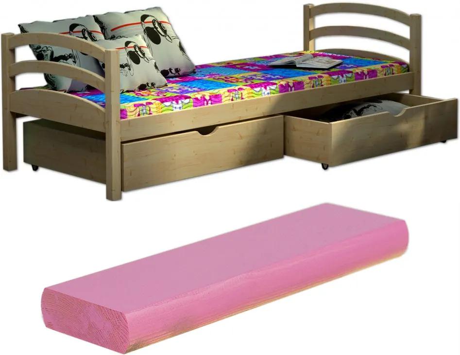 FA Oľga 6 180x80 detská posteľ Farba: Ružová (+44 Eur), Variant bariéra: Bez bariéry, Variant rošt: Bez roštu (-3 Eur)