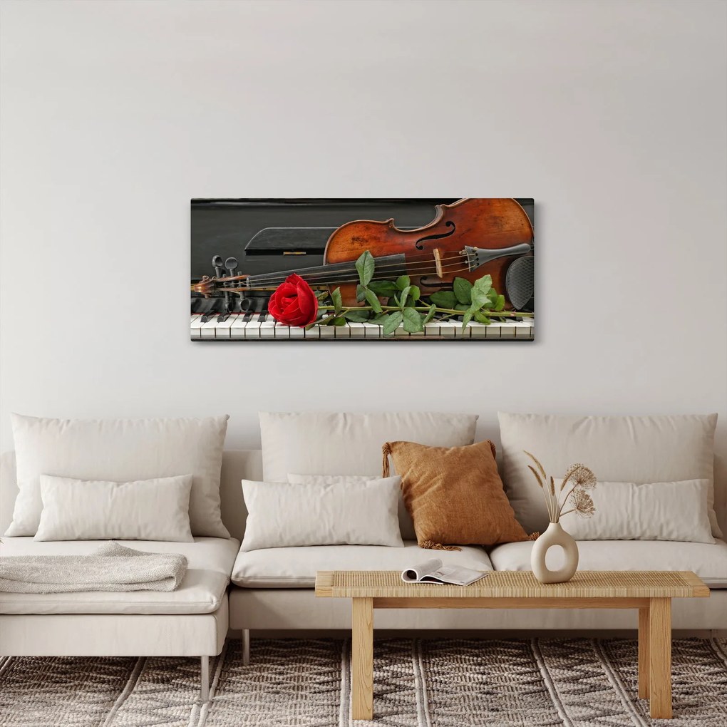 Obraz - Spomienka na hudobníka (120x50 cm)