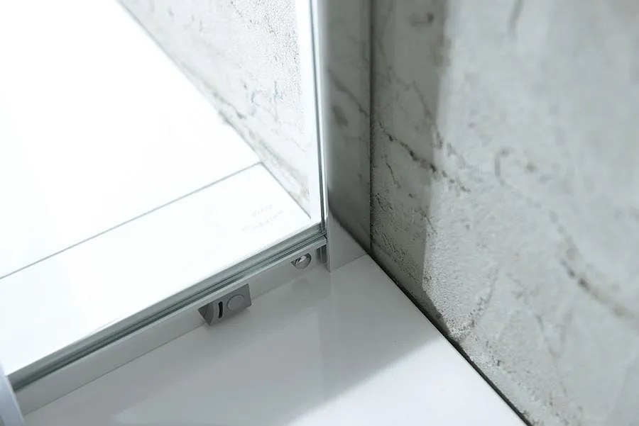 Aqualine, AGGA štvorcová sprchová zástena 800x800mm, číre sklo, HLF808