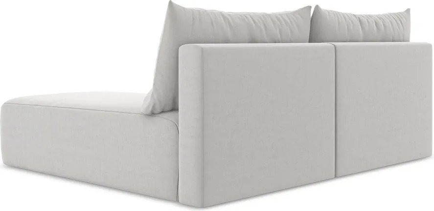 Svetlosivá zamatová rozkladacia/s úložným priestorom rohová pohovka (pravý roh/s leňoškou) Kalena – Makamii