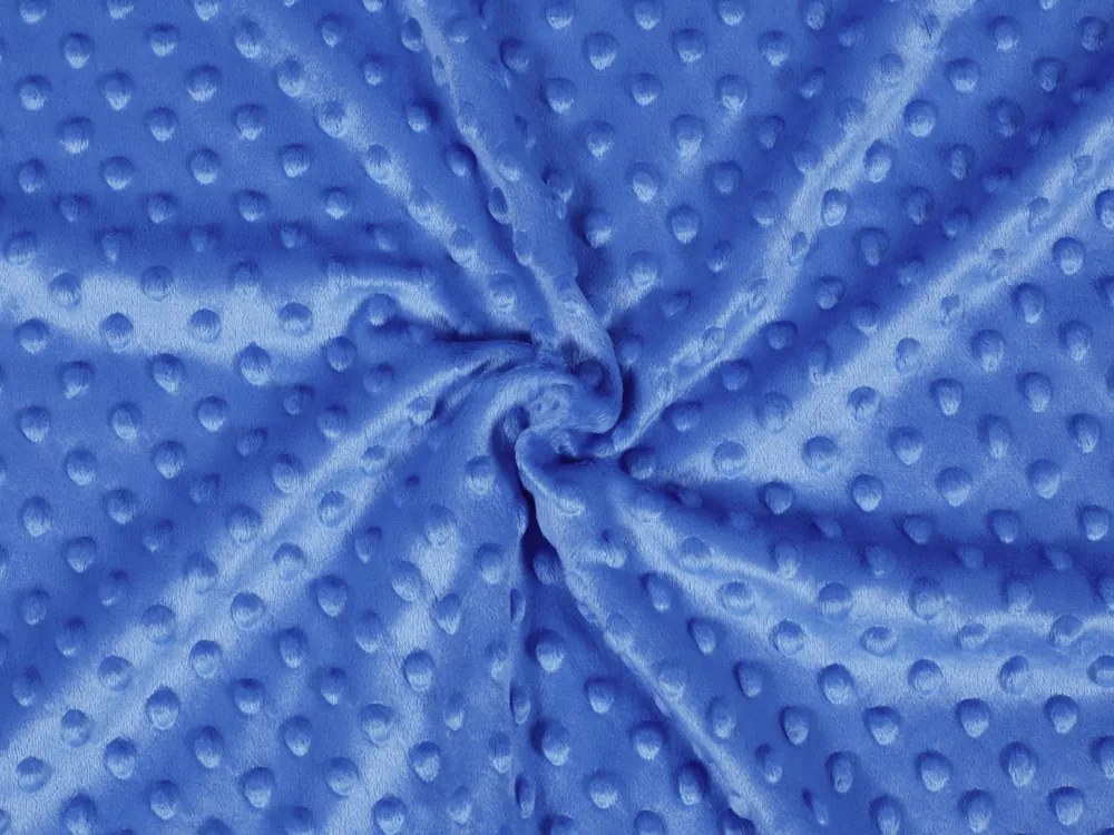 Biante Detské posteľné obliečky do postieľky Minky 3D bodky MKP-001 Modré Do postieľky 100x135 a 40x60 cm