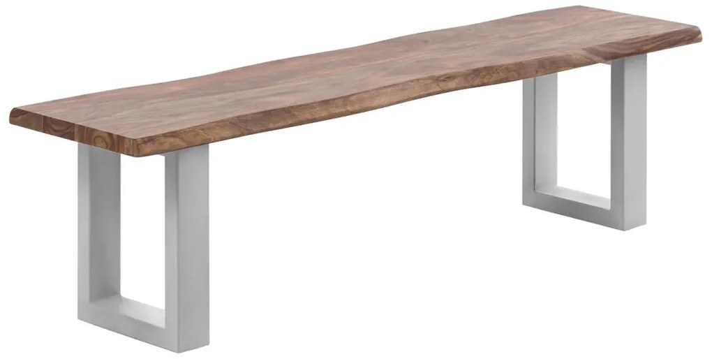 furniture-nabytek.cz - Masivní lavice Bullwer z palisandru, lakovaná, hnědá – 190×40 cm