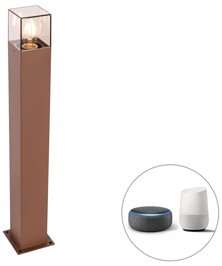 Inteligentná stojaca vonkajšia lampa hrdzavohnedá 70 cm vrátane Wifi P45 - Denmark