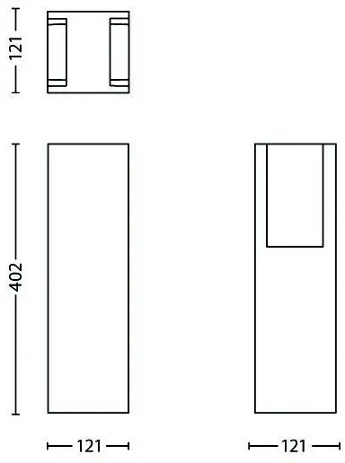 Philips - Vonkajšia lampa BRIDGE 1xE27/14W/230V IP44 40,2 cm