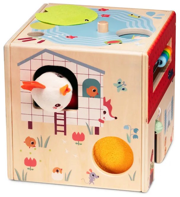 Lilliputiens - kocka s aktivitami - sliepočka Paulette