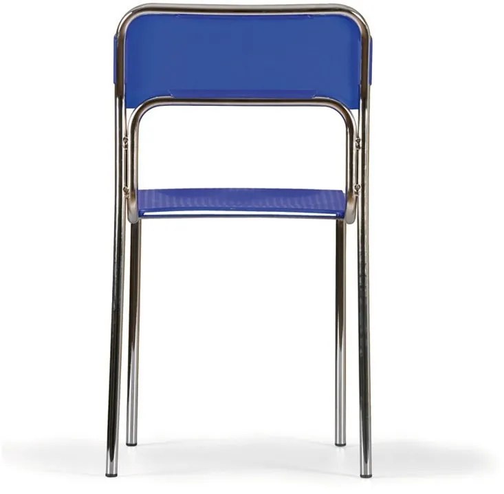 Plastová jedálenská stolička ASKA, zelená, chrómované nohy