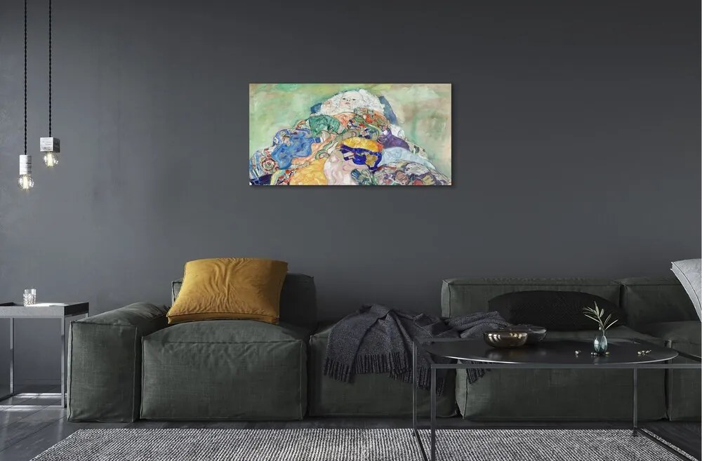 Obraz na skle Abstraktné umenie dieťa 125x50 cm