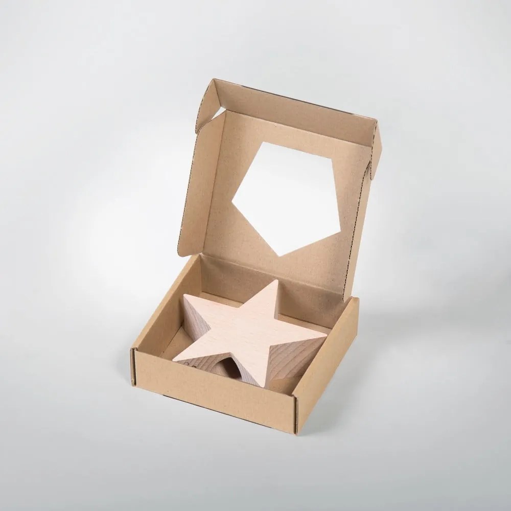 Drevená hviezda na dekoratívny vianočný stromček Spira Large