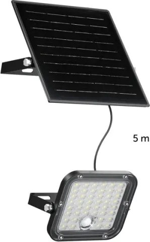 LED solárny reflektor so senzorom LED/10W/3,7V 4000K IP65 3600 mAh + DO