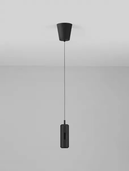 LED stmievateľný čierny moderný luster Holm