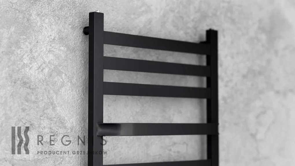 Regnis LOX DUO, vykurovacie teleso 530x1800mm, 765W, čierna matná, LOXDUO1810/540/D50/LG/BLACK