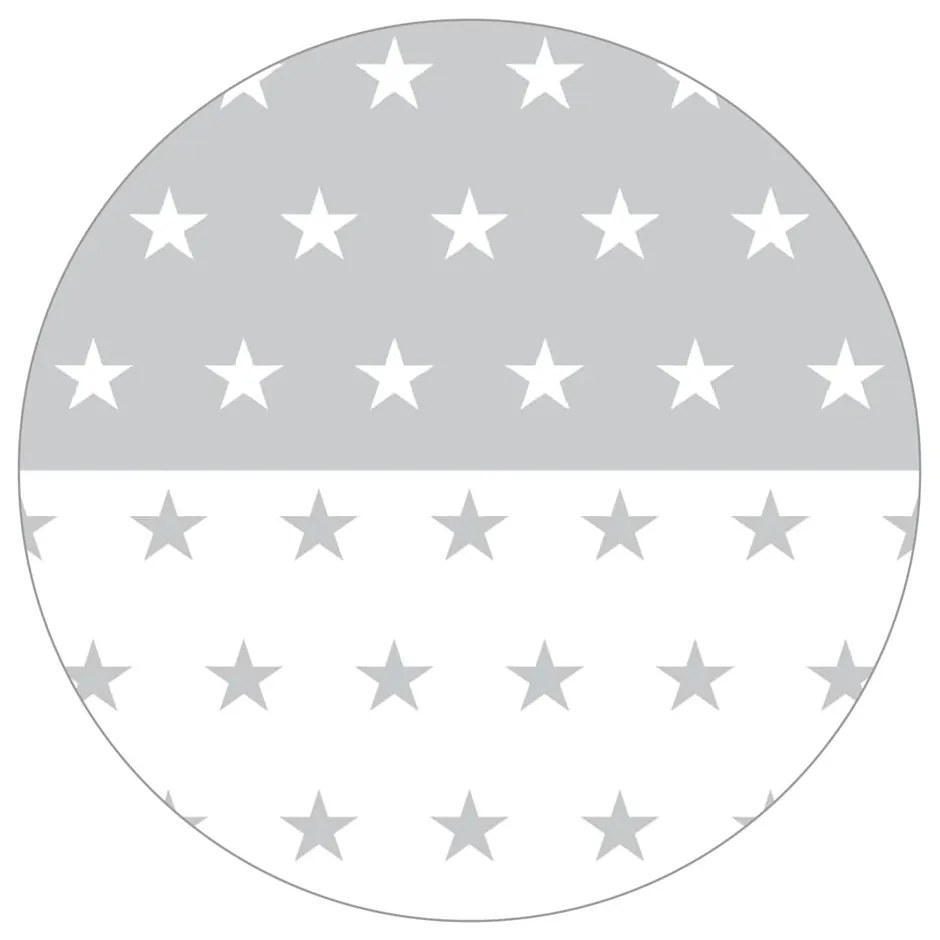 Biela postieľka na kolieskach s baldachýnom 60x120 cm Little stars – Roba