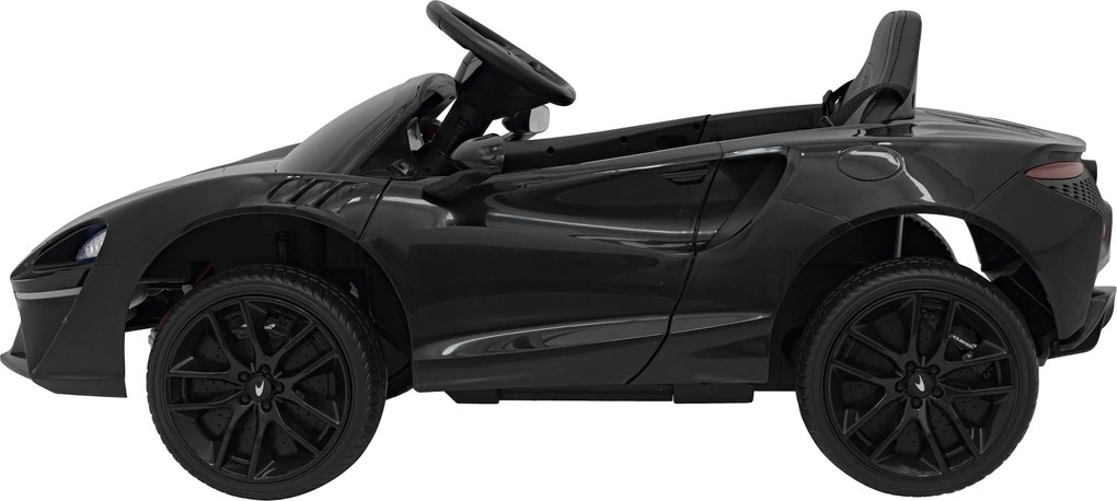 Ramiz McLaren Artur batéria pre deti čierna + pohon 4x4 + diaľkové ovládanie + pomalý štart + EVA + LED Audio