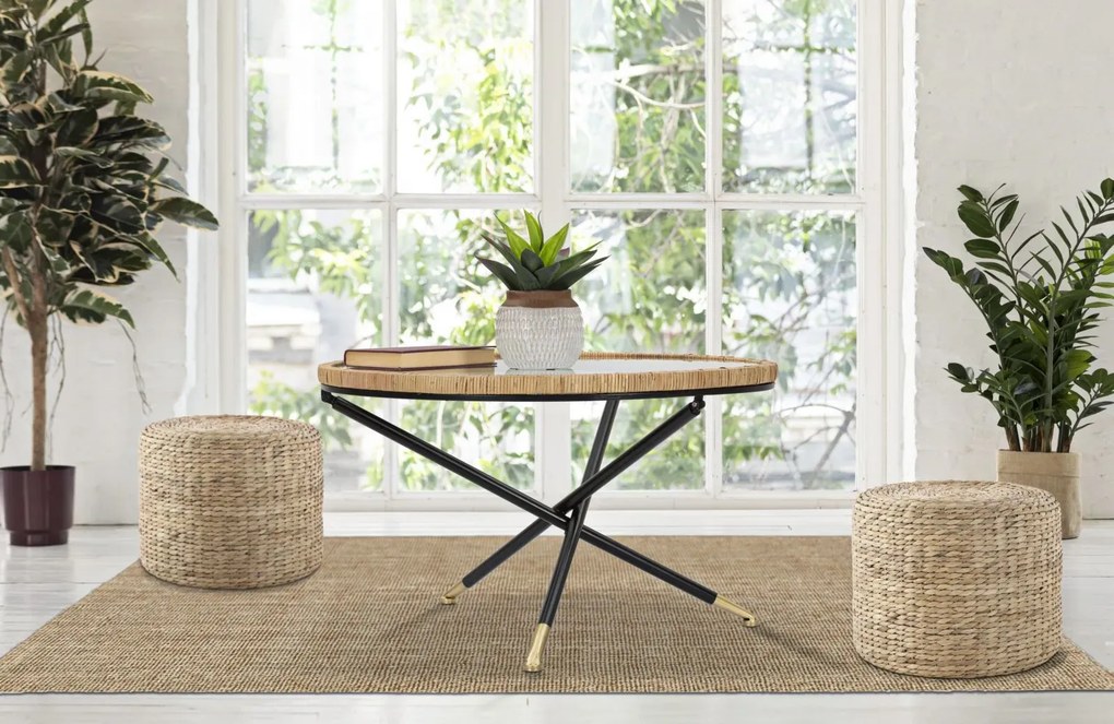 Konferenční stolek Saint Barth 80 cm hnědo-černý