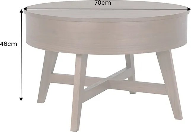 Dizajnový konferenčný stolík Rajnish 70 cm hnedé mango