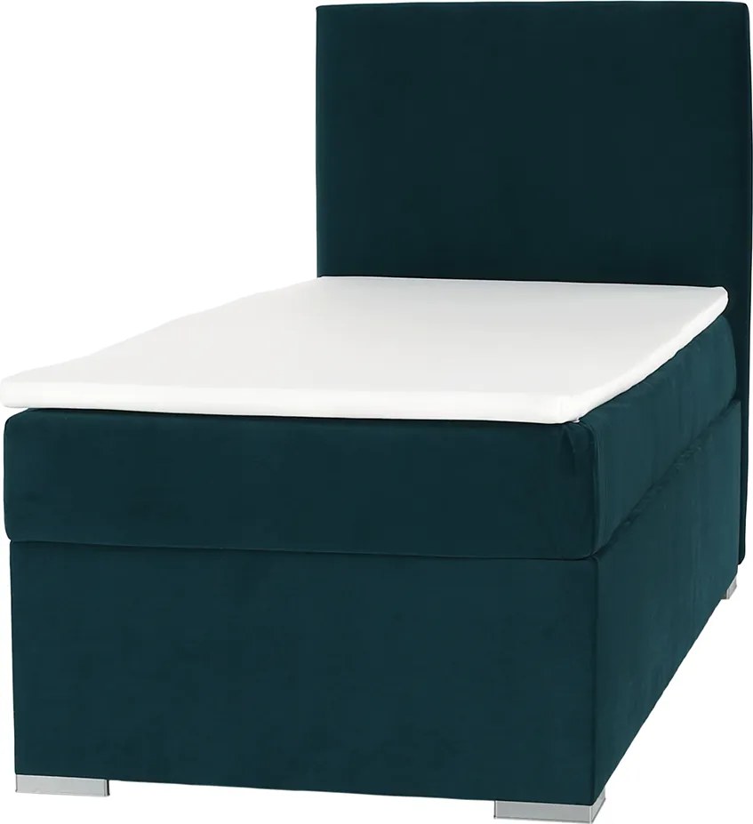 Boxspringová posteľ, jednolôžko, zelená, 90x200, pravá, SAFRA