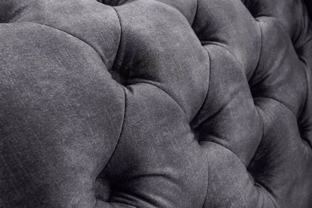 Invicta Interior - Leňoška CHESTERFIELD 170 cm šedá zamat