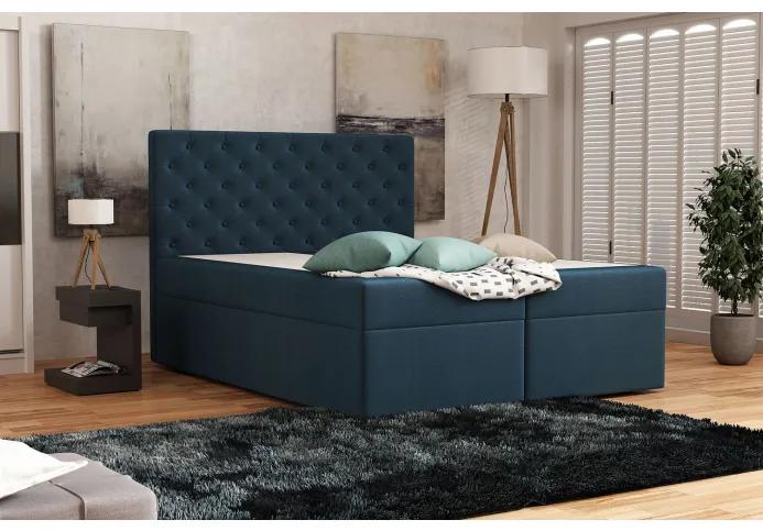Elegantná čalúnená posteľ 120x200 ALLEFFRA - modrá 5