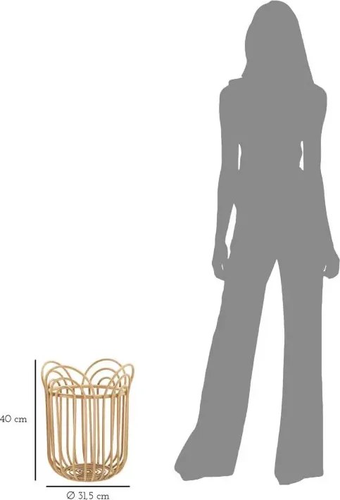 Proutěný obal na květináč Panama 31,5 cm hnědý