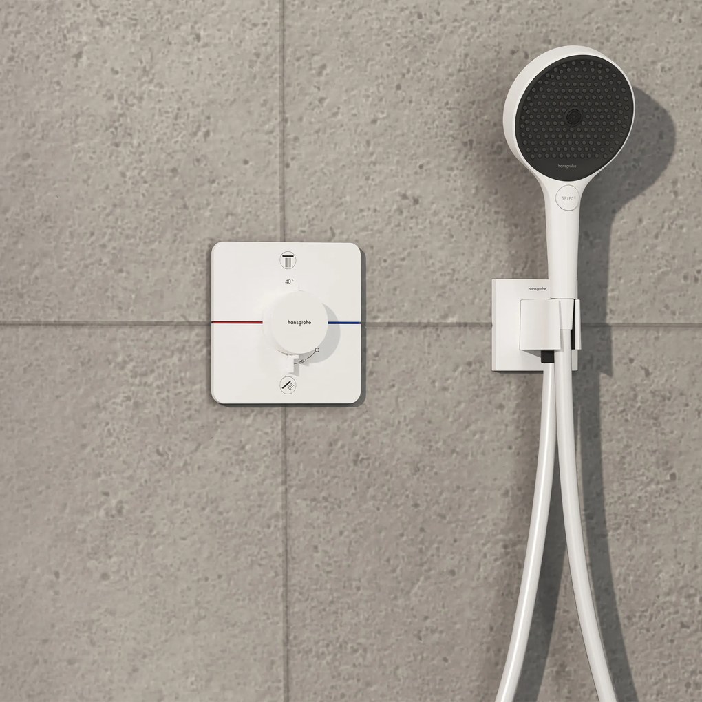 Hansgrohe ShowerSelect Comfort Q, termostat pod omietku pre 2 spotrebiče, biela matná, HAN-15583700
