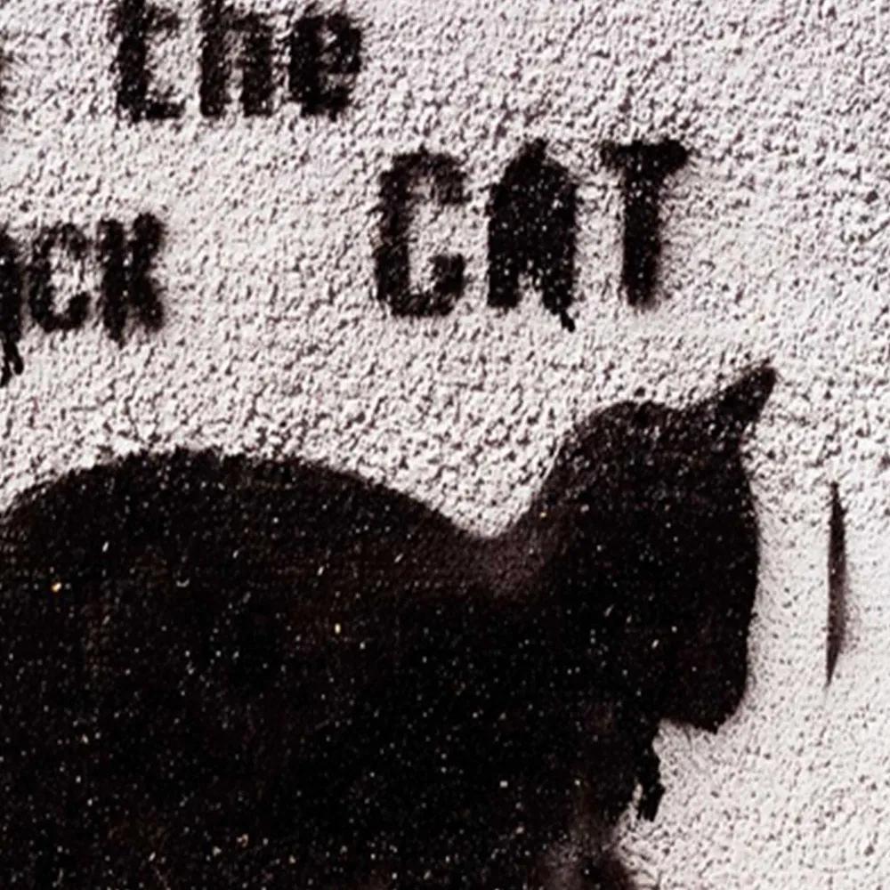 Ozdobný paraván Street Art Cat Graffiti - 145x170 cm, štvordielny, obojstranný paraván 360°