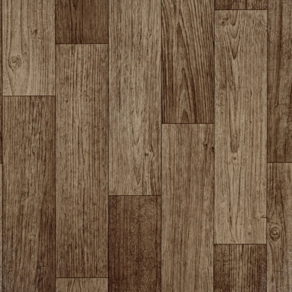 Multi-decor, PVC podlaha - lino AladinTex Štart 0201 dub tmavý, na mieru, šíře 2m, hnedá, bez podkladu, detská izba