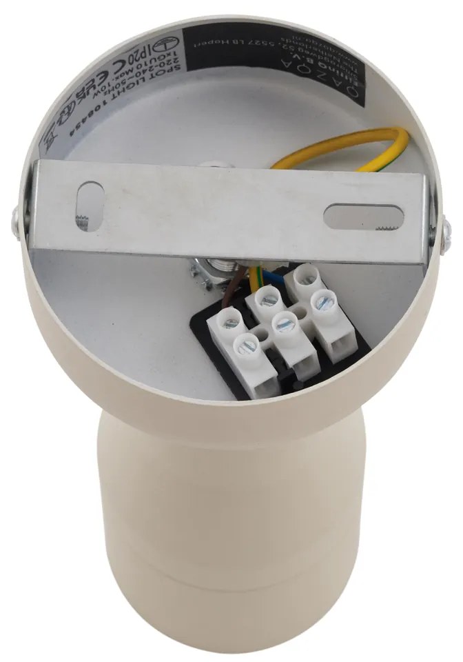 Moderné stropné bodové svetlo béžové GU10 50 mm okrúhle - Stanley