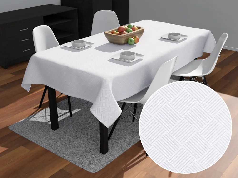 Biante Teflónový obdĺžnikový obrus Milano TF-094 - biely 120x200 cm