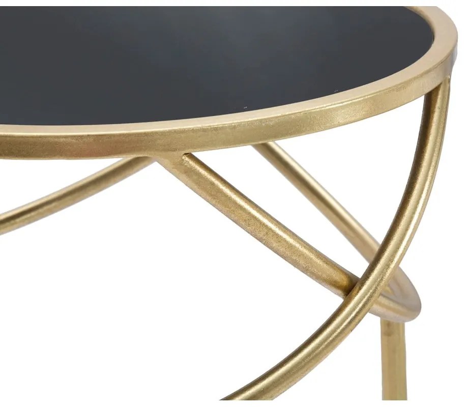 Okrúhly odkladací stolík so sklenenou doskou ø 40 cm Ring – Mauro Ferretti