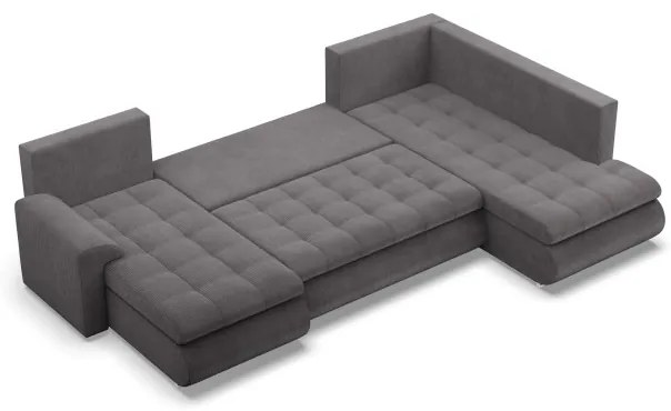 Sedacia súprava FORESTA Poso v tvare U, pravá tmavosivá