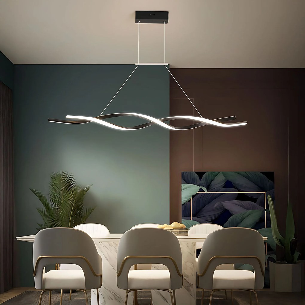 Toolight Toolight, LED závesné osvetlenie 120cm, 46W, 3000K, 2000lm, LHJ020-CP, čierna, OSW-50046