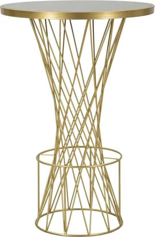 Barový stôl Tower New 70 cm čierno-zlatý