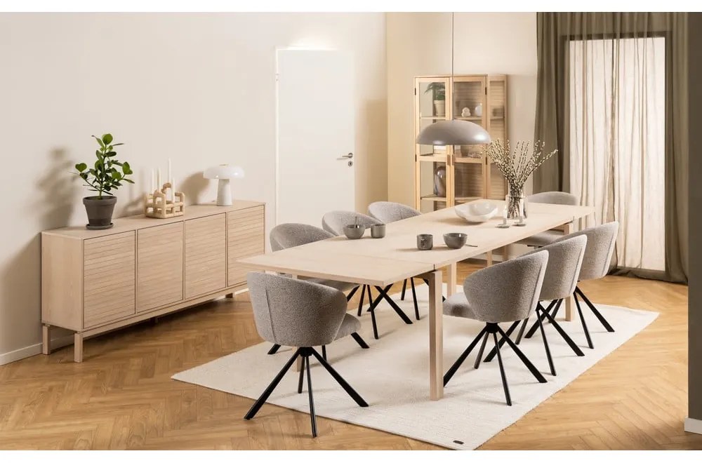 Rozkladací jedálenský stôl s doskou v dubovom dekore 100x200 cm Linley – Actona