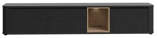 Televízny stolík INAR čierna/hnedá