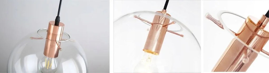 Stropné svietidlo Lassi 20 cm- ružové zlato