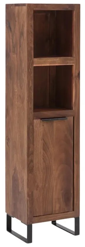 furniture-nabytek.cz - Masivní koupelnová vysoká skříňka Sydney z akácie, lakovaná, hnědá