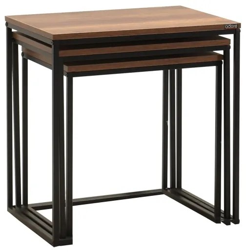 SADA 3x Konferenčný stolík hnedá