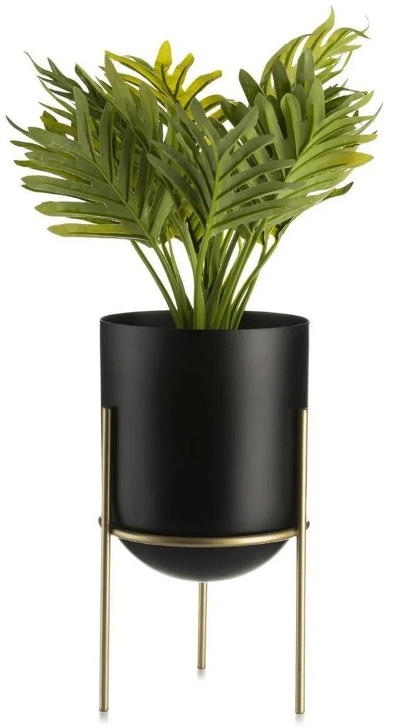 Kvetináč na stojane LOFT 20 cm čierna/zlatá