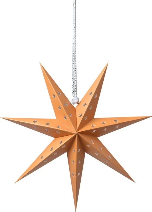 Bronzová závesná vianočná papierová hviezda S - 30*8*30 cm