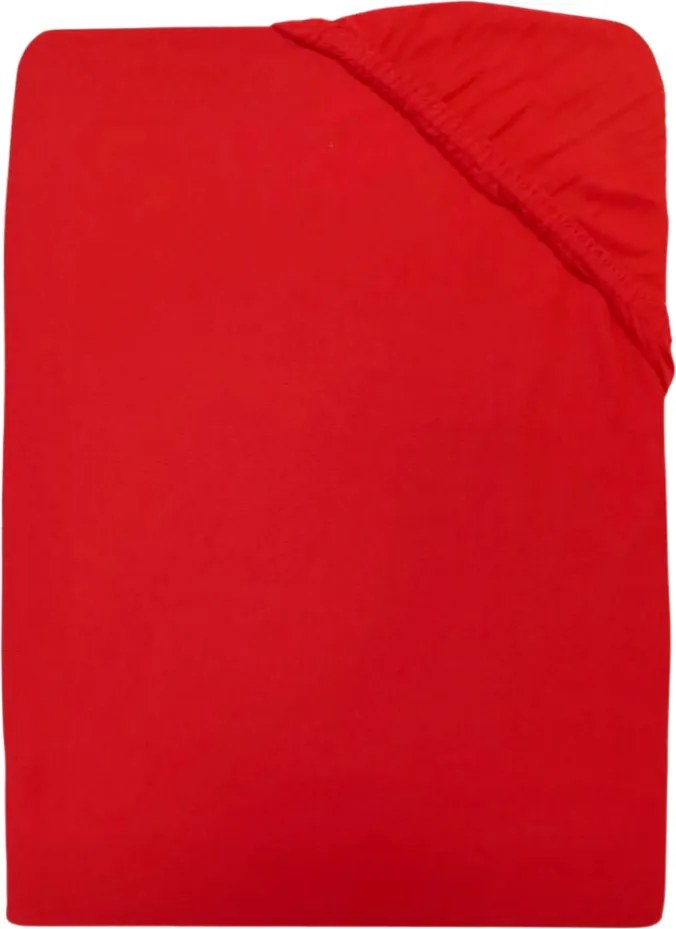 Posteľná plachta jersey červená - 90x200cm