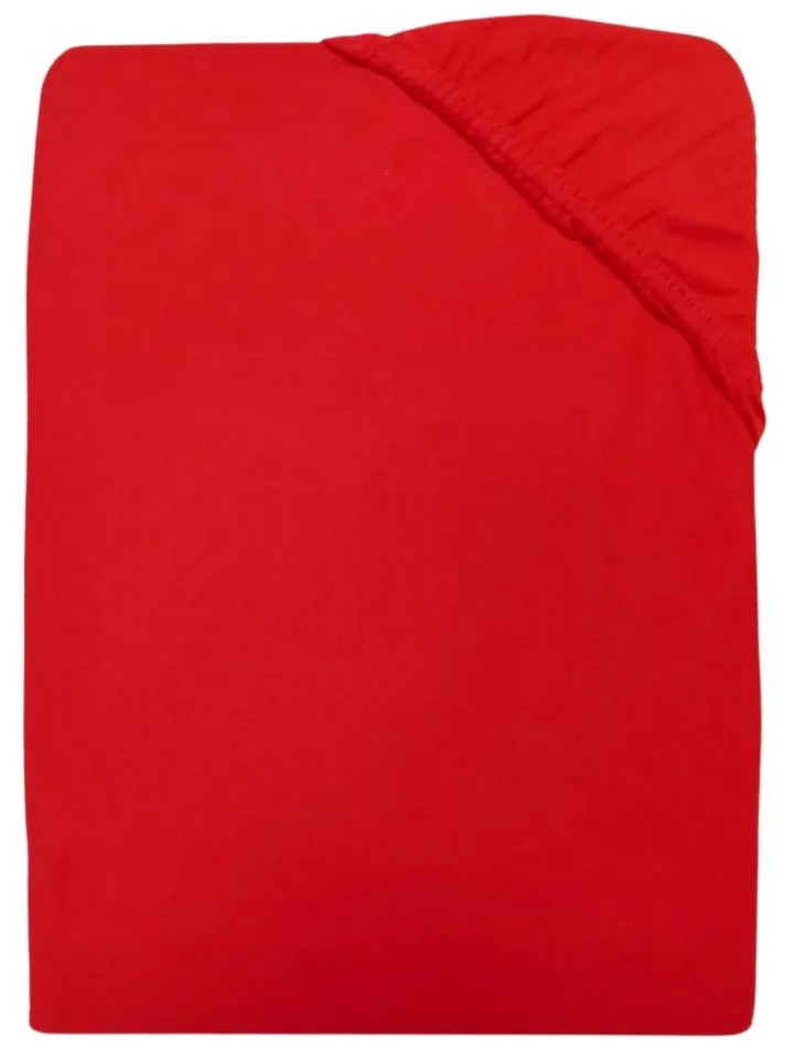 Posteľná plachta jersey červená TiaHome - 70x140cm