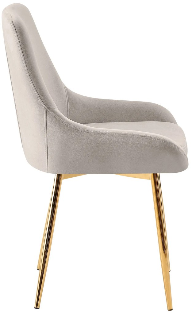 Sada 2 ks jedálenskej stoličky Elmira zamat - sivá