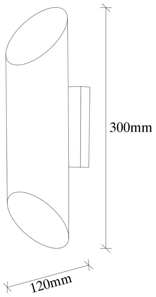 Nástenné svietidlo Cut čierna/zlatá